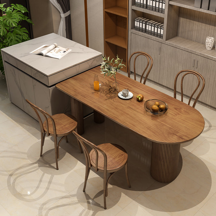 Free Form Solid Wood Dining Table Contemporary Dining Table for Dining Room 70.9"L x 31.5"W x 29.5"H Without Chairs Clearhalo 'Dining Tables & Seating' 'Dining Tables' 'dining_table' 'furn' 'furn_dining_table' 'Furniture' 'Kitchen & Dining Furniture' 6633274
