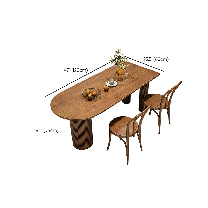 Free Form Solid Wood Dining Table Contemporary Dining Table for Dining Room Clearhalo 'Dining Tables & Seating' 'Dining Tables' 'dining_table' 'furn' 'furn_dining_table' 'Furniture' 'Kitchen & Dining Furniture' 6633286
