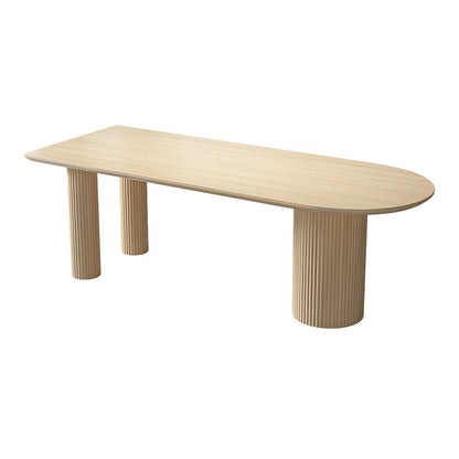 Contemporary Free Form Dining Table Solid Wood Dining Table for Dining Room Without Chairs Clearhalo 'Dining Tables & Seating' 'Dining Tables' 'dining_table' 'furn' 'furn_dining_table' 'Furniture' 'Kitchen & Dining Furniture' 6633291