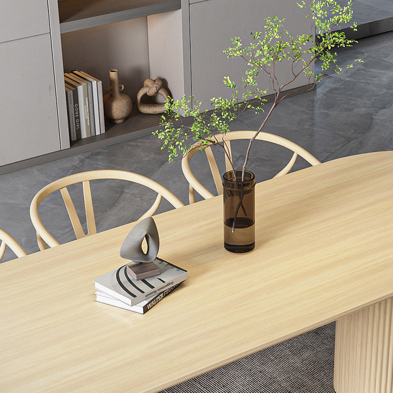 Contemporary Free Form Dining Table Solid Wood Dining Table for Dining Room Clearhalo 'Dining Tables & Seating' 'Dining Tables' 'dining_table' 'furn' 'furn_dining_table' 'Furniture' 'Kitchen & Dining Furniture' 6633292
