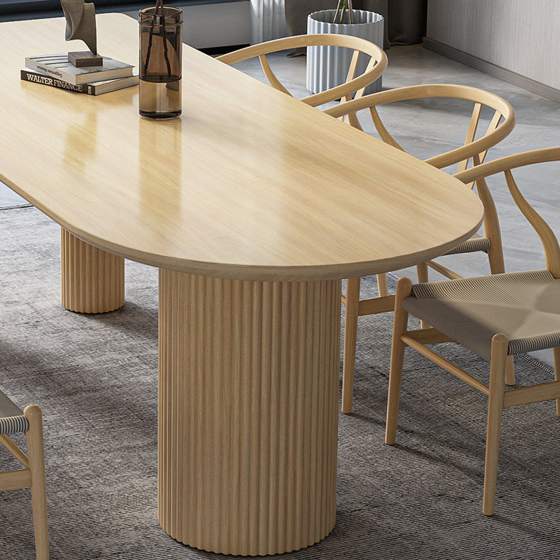 Contemporary Free Form Dining Table Solid Wood Dining Table for Dining Room Clearhalo 'Dining Tables & Seating' 'Dining Tables' 'dining_table' 'furn' 'furn_dining_table' 'Furniture' 'Kitchen & Dining Furniture' 6633293