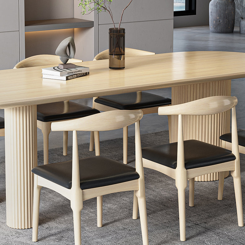 Contemporary Free Form Dining Table Solid Wood Dining Table for Dining Room Clearhalo 'Dining Tables & Seating' 'Dining Tables' 'dining_table' 'furn' 'furn_dining_table' 'Furniture' 'Kitchen & Dining Furniture' 6633294