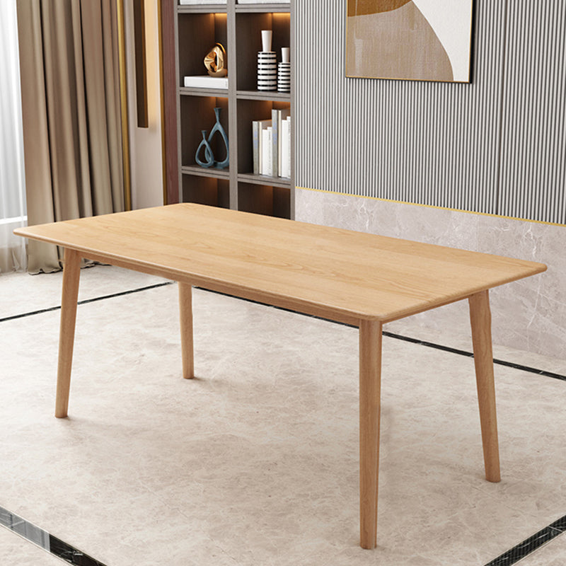 Luxury Rectangle Dining Table Solid Wood Dining Table with 4 Legs 78.7"L x 31.5"W x 29.5"H Without Chairs Clearhalo 'Dining Tables & Seating' 'Dining Tables' 'dining_table' 'furn' 'furn_dining_table' 'Furniture' 'Kitchen & Dining Furniture' 6633330