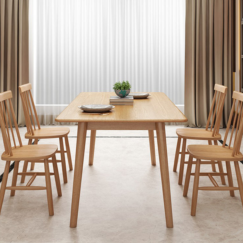 Luxury Rectangle Dining Table Solid Wood Dining Table with 4 Legs 47.2"L x 23.6"W x 29.5"H Without Chairs Clearhalo 'Dining Tables & Seating' 'Dining Tables' 'dining_table' 'furn' 'furn_dining_table' 'Furniture' 'Kitchen & Dining Furniture' 6633331