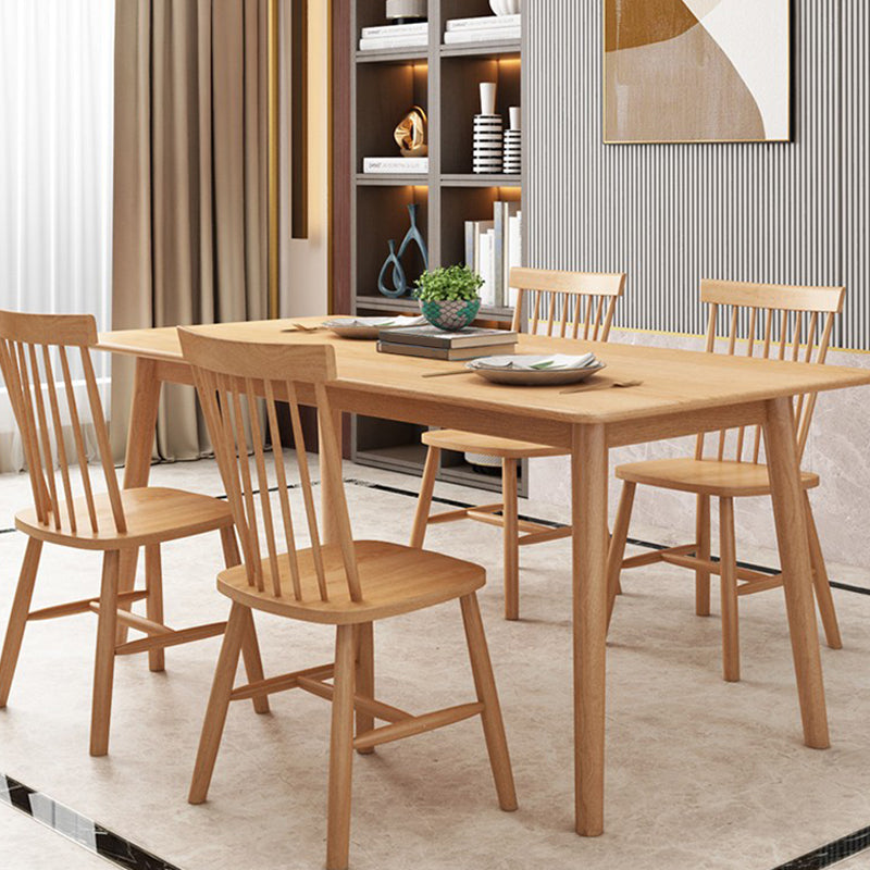 Luxury Rectangle Dining Table Solid Wood Dining Table with 4 Legs 55.1"L x 27.6"W x 29.5"H Without Chairs Clearhalo 'Dining Tables & Seating' 'Dining Tables' 'dining_table' 'furn' 'furn_dining_table' 'Furniture' 'Kitchen & Dining Furniture' 6633332