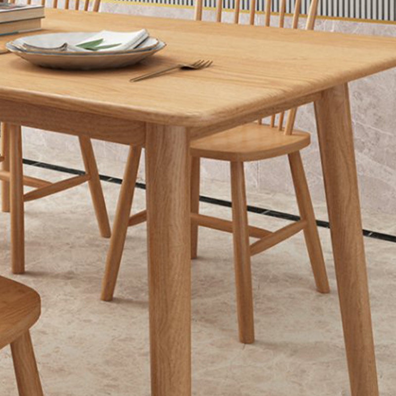 Luxury Rectangle Dining Table Solid Wood Dining Table with 4 Legs Clearhalo 'Dining Tables & Seating' 'Dining Tables' 'dining_table' 'furn' 'furn_dining_table' 'Furniture' 'Kitchen & Dining Furniture' 6633336
