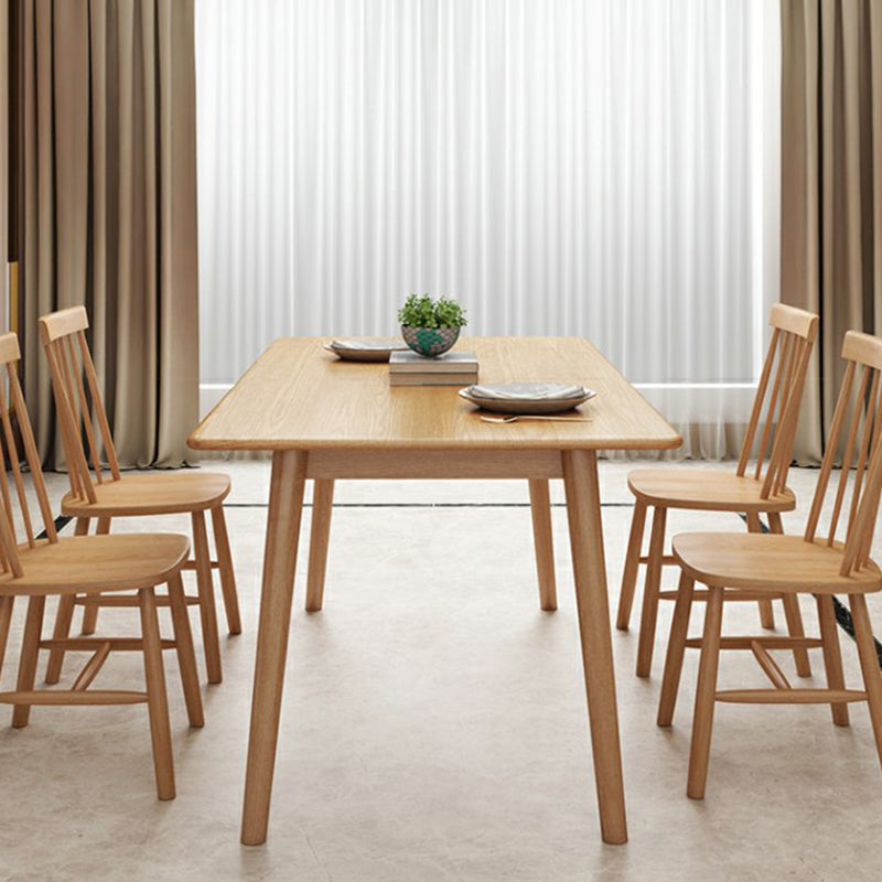 Luxury Rectangle Dining Table Solid Wood Dining Table with 4 Legs Clearhalo 'Dining Tables & Seating' 'Dining Tables' 'dining_table' 'furn' 'furn_dining_table' 'Furniture' 'Kitchen & Dining Furniture' 6633337