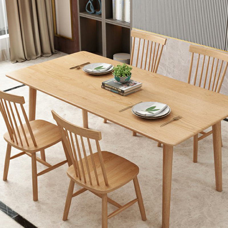 Luxury Rectangle Dining Table Solid Wood Dining Table with 4 Legs Clearhalo 'Dining Tables & Seating' 'Dining Tables' 'dining_table' 'furn' 'furn_dining_table' 'Furniture' 'Kitchen & Dining Furniture' 6633341
