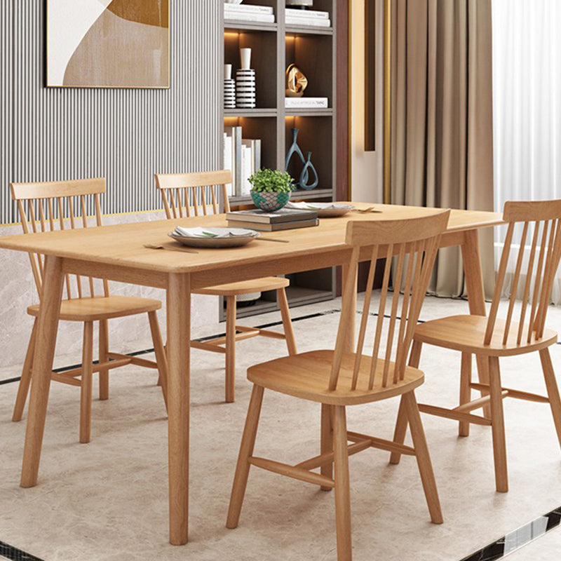Luxury Rectangle Dining Table Solid Wood Dining Table with 4 Legs Clearhalo 'Dining Tables & Seating' 'Dining Tables' 'dining_table' 'furn' 'furn_dining_table' 'Furniture' 'Kitchen & Dining Furniture' 6633342