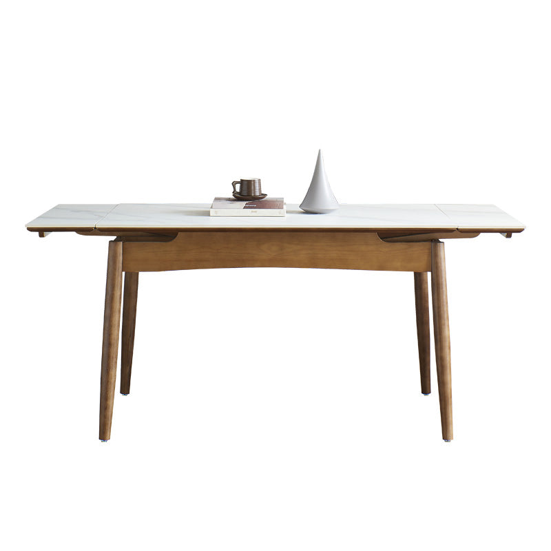 Modern Rectangle Dining Table Stone Top Extension Dining Table Clearhalo 'Dining Tables & Seating' 'Dining Tables' 'dining_table' 'furn' 'furn_dining_table' 'Furniture' 'Kitchen & Dining Furniture' 6633373