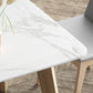 White Stone Top Table for Home Mid-Century Modern Dining Table Clearhalo 'Dining Tables & Seating' 'Dining Tables' 'dining_table' 'furn' 'furn_dining_table' 'Furniture' 'Kitchen & Dining Furniture' 6633391