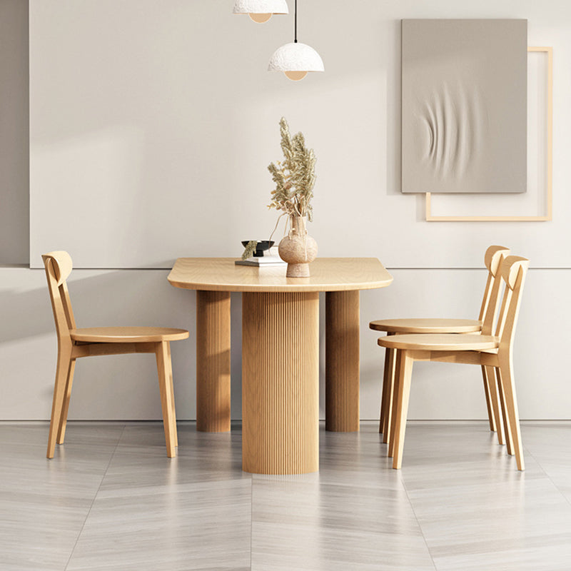 Pine Solid Wood Dining Table Modern Free Form Dining Table with Natural Finish Legs 47.2"L x 23.6"W x 29.5"H Without Chairs Clearhalo 'Dining Tables & Seating' 'Dining Tables' 'dining_table' 'furn' 'furn_dining_table' 'Furniture' 'Kitchen & Dining Furniture' 6633405
