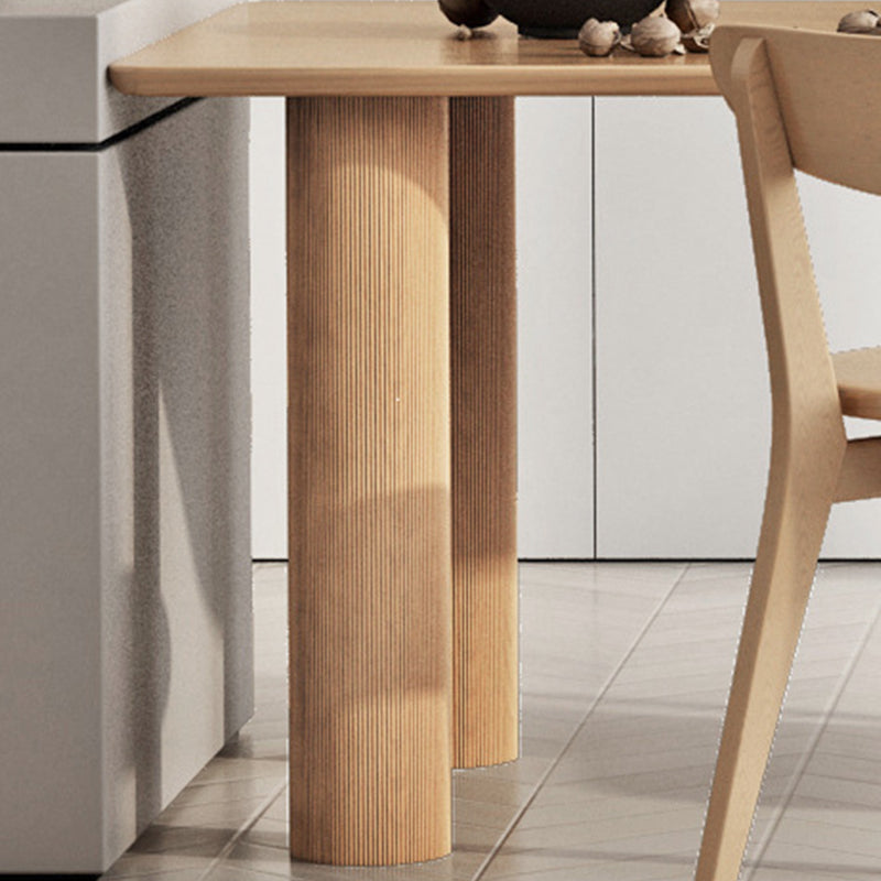 Pine Solid Wood Dining Table Modern Free Form Dining Table with Natural Finish Legs Clearhalo 'Dining Tables & Seating' 'Dining Tables' 'dining_table' 'furn' 'furn_dining_table' 'Furniture' 'Kitchen & Dining Furniture' 6633410