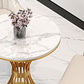 Contemporary Dining Table with Metal Pedestal Base White Top Table for Home Clearhalo 'Dining Tables & Seating' 'Dining Tables' 'dining_table' 'furn' 'furn_dining_table' 'Furniture' 'Kitchen & Dining Furniture' 6633423