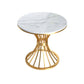 Contemporary Dining Table with Metal Pedestal Base White Top Table for Home Clearhalo 'Dining Tables & Seating' 'Dining Tables' 'dining_table' 'furn' 'furn_dining_table' 'Furniture' 'Kitchen & Dining Furniture' 6633424