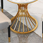 Contemporary Dining Table with Metal Pedestal Base White Top Table for Home Clearhalo 'Dining Tables & Seating' 'Dining Tables' 'dining_table' 'furn' 'furn_dining_table' 'Furniture' 'Kitchen & Dining Furniture' 6633425