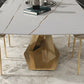 Traditional Luxury Rectangle Dining Table Stone Top Table for Dining Room Clearhalo 'Dining Tables & Seating' 'Dining Tables' 'dining_table' 'furn' 'furn_dining_table' 'Furniture' 'Kitchen & Dining Furniture' 6633436
