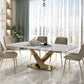 Traditional Luxury Rectangle Dining Table Stone Top Table for Dining Room Clearhalo 'Dining Tables & Seating' 'Dining Tables' 'dining_table' 'furn' 'furn_dining_table' 'Furniture' 'Kitchen & Dining Furniture' 6633437