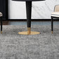 Table supérieure en pierre noire avec base de piédestal Table à manger ronde de luxe traditionnelle