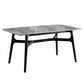Industrial Rectangle Dining Table Gray Stone Top Table with Black Frame Clearhalo 'Dining Tables & Seating' 'Dining Tables' 'dining_table' 'furn' 'furn_dining_table' 'Furniture' 'Kitchen & Dining Furniture' 6633459