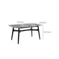 Industrial Rectangle Dining Table Gray Stone Top Table with Black Frame Clearhalo 'Dining Tables & Seating' 'Dining Tables' 'dining_table' 'furn' 'furn_dining_table' 'Furniture' 'Kitchen & Dining Furniture' 6633465