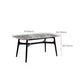 Industrial Rectangle Dining Table Gray Stone Top Table with Black Frame Clearhalo 'Dining Tables & Seating' 'Dining Tables' 'dining_table' 'furn' 'furn_dining_table' 'Furniture' 'Kitchen & Dining Furniture' 6633466