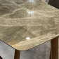Gray Mid-Century Dining Table Stone Top Table with Wooden Base Clearhalo 'Dining Tables & Seating' 'Dining Tables' 'dining_table' 'furn' 'furn_dining_table' 'Furniture' 'Kitchen & Dining Furniture' 6633536