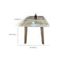 Gray Mid-Century Dining Table Stone Top Table with Wooden Base Clearhalo 'Dining Tables & Seating' 'Dining Tables' 'dining_table' 'furn' 'furn_dining_table' 'Furniture' 'Kitchen & Dining Furniture' 6633543