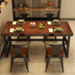 Solid Wood Industrial Dining Table Brown Dinette Table with Metal Frame Clearhalo 'Dining Tables & Seating' 'Dining Tables' 'dining_table' 'furn' 'furn_dining_table' 'Furniture' 'Kitchen & Dining Furniture' 6633556