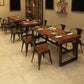 Solid Wood Industrial Dining Table Brown Dinette Table with Metal Frame Clearhalo 'Dining Tables & Seating' 'Dining Tables' 'dining_table' 'furn' 'furn_dining_table' 'Furniture' 'Kitchen & Dining Furniture' 6633559