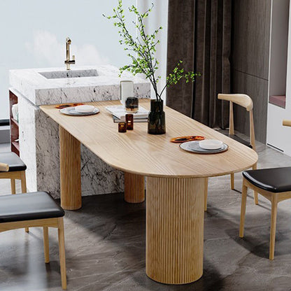 Modern Free Form Dining Table for Home Solid Wood Dinette Table Natural Without Chairs Clearhalo 'Dining Tables & Seating' 'Dining Tables' 'dining_table' 'furn' 'furn_dining_table' 'Furniture' 'Kitchen & Dining Furniture' 6633568