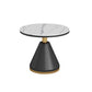 Modern Round Dining Table for Home Glossy Stone Dinette Table with Metal Base Clearhalo 'Dining Tables & Seating' 'Dining Tables' 'dining_table' 'furn' 'furn_dining_table' 'Furniture' 'Kitchen & Dining Furniture' 6633613