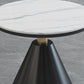 Modern Round Dining Table for Home Glossy Stone Dinette Table with Metal Base Clearhalo 'Dining Tables & Seating' 'Dining Tables' 'dining_table' 'furn' 'furn_dining_table' 'Furniture' 'Kitchen & Dining Furniture' 6633614