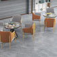 Modern Round Dining Table for Home Glossy Stone Dinette Table with Metal Base Clearhalo 'Dining Tables & Seating' 'Dining Tables' 'dining_table' 'furn' 'furn_dining_table' 'Furniture' 'Kitchen & Dining Furniture' 6633616