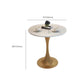 White Table Traditional Luxury Round Dining Table with Tulip Base