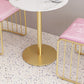 Modern Faux Marble Dining Table White Dinette Table for Home Clearhalo 'Dining Tables & Seating' 'Dining Tables' 'dining_table' 'furn' 'furn_dining_table' 'Furniture' 'Kitchen & Dining Furniture' 6633648