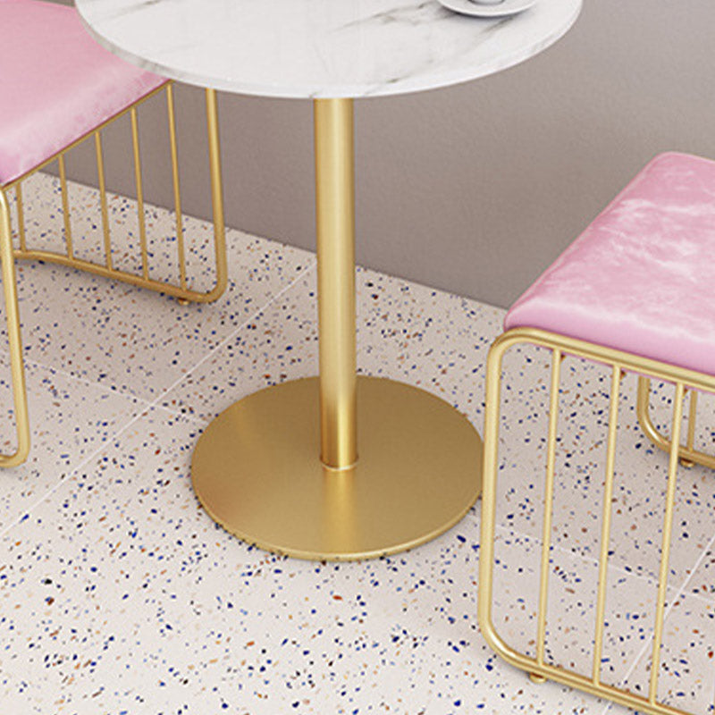 Modern Faux Marble Dining Table White Dinette Table for Home Clearhalo 'Dining Tables & Seating' 'Dining Tables' 'dining_table' 'furn' 'furn_dining_table' 'Furniture' 'Kitchen & Dining Furniture' 6633648