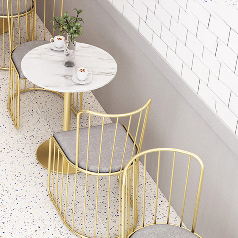 Modern Faux Marble Dining Table White Dinette Table for Home Clearhalo 'Dining Tables & Seating' 'Dining Tables' 'dining_table' 'furn' 'furn_dining_table' 'Furniture' 'Kitchen & Dining Furniture' 6633649