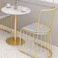 Modern Faux Marble Dining Table White Dinette Table for Home Clearhalo 'Dining Tables & Seating' 'Dining Tables' 'dining_table' 'furn' 'furn_dining_table' 'Furniture' 'Kitchen & Dining Furniture' 6633650