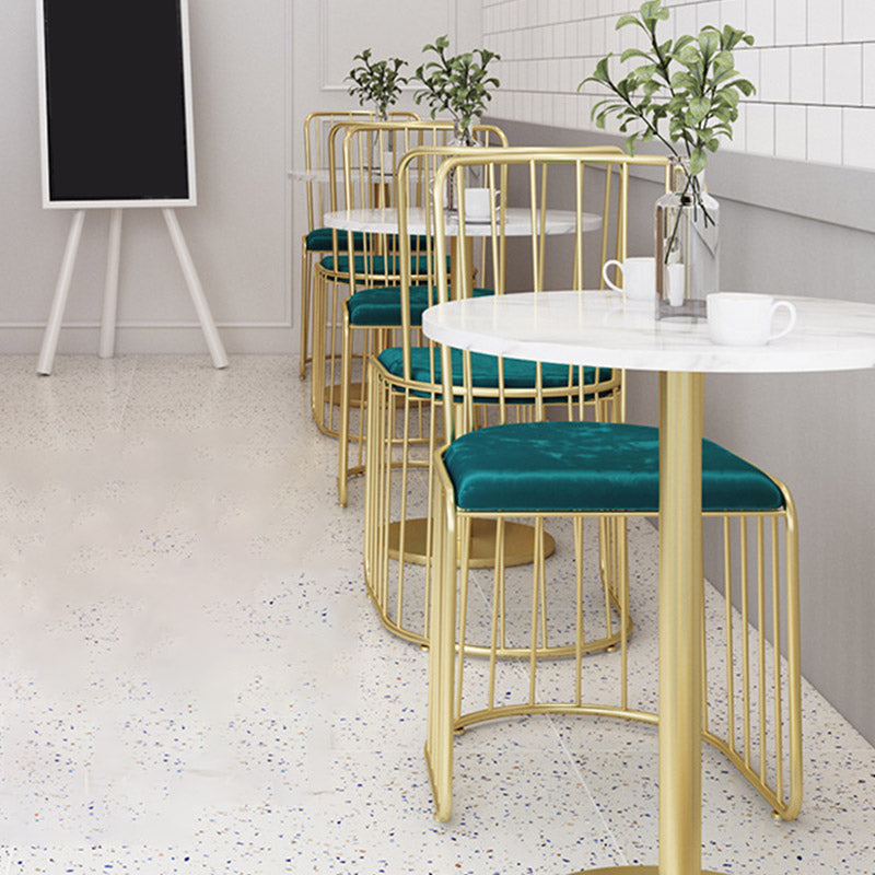 Modern Faux Marble Dining Table White Dinette Table for Home Clearhalo 'Dining Tables & Seating' 'Dining Tables' 'dining_table' 'furn' 'furn_dining_table' 'Furniture' 'Kitchen & Dining Furniture' 6633651