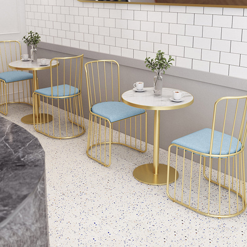Modern Faux Marble Dining Table White Dinette Table for Home Clearhalo 'Dining Tables & Seating' 'Dining Tables' 'dining_table' 'furn' 'furn_dining_table' 'Furniture' 'Kitchen & Dining Furniture' 6633654