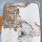 Glam Style Sintered Stone Dining Table Rectangle Table with Metal Legs for Home Use