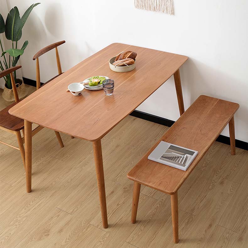 Industrial 4 Legs Dining Table Pine Wood Table for Dining Room 59.1"L x 31.5"W x 29.5"H Without Chairs Clearhalo 'Dining Tables & Seating' 'Dining Tables' 'dining_table' 'furn' 'furn_dining_table' 'Furniture' 'Kitchen & Dining Furniture' 6633671