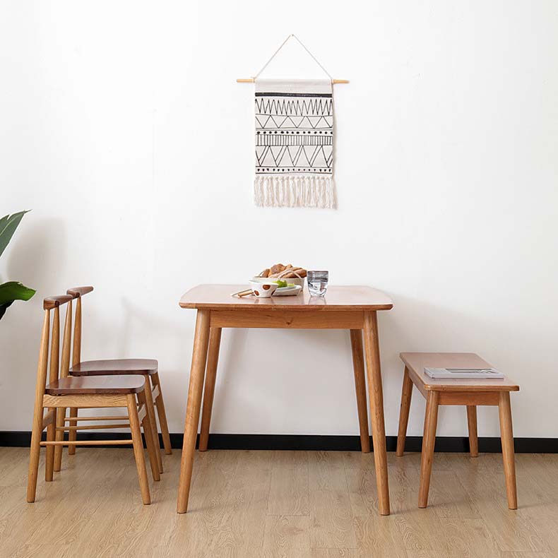 Industrial 4 Legs Dining Table Pine Wood Table for Dining Room 55.1"L x 31.5"W x 29.5"H Without Chairs Clearhalo 'Dining Tables & Seating' 'Dining Tables' 'dining_table' 'furn' 'furn_dining_table' 'Furniture' 'Kitchen & Dining Furniture' 6633673