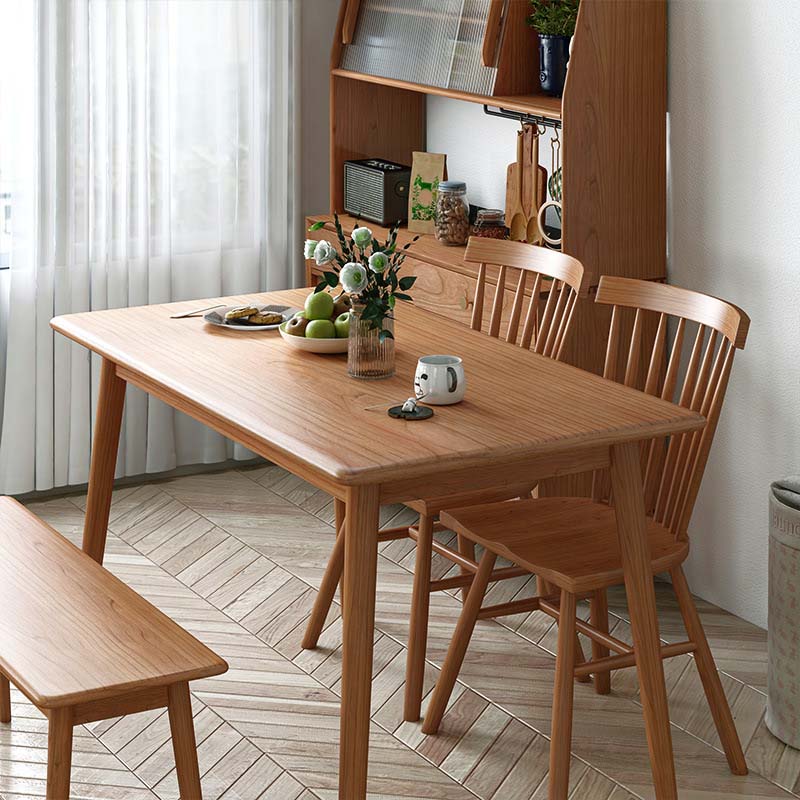 Industrial 4 Legs Dining Table Pine Wood Table for Dining Room Clearhalo 'Dining Tables & Seating' 'Dining Tables' 'dining_table' 'furn' 'furn_dining_table' 'Furniture' 'Kitchen & Dining Furniture' 6633674