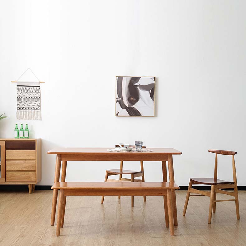 Industrial 4 Legs Dining Table Pine Wood Table for Dining Room Clearhalo 'Dining Tables & Seating' 'Dining Tables' 'dining_table' 'furn' 'furn_dining_table' 'Furniture' 'Kitchen & Dining Furniture' 6633683