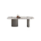 Modern Sintered Stone Dining Table Rectangle Table with Metal Legs for Home Use Clearhalo 'Dining Tables & Seating' 'Dining Tables' 'dining_table' 'furn' 'furn_dining_table' 'Furniture' 'Kitchen & Dining Furniture' 6633710