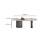 Modern Sintered Stone Dining Table Rectangle Table with Metal Legs for Home Use Clearhalo 'Dining Tables & Seating' 'Dining Tables' 'dining_table' 'furn' 'furn_dining_table' 'Furniture' 'Kitchen & Dining Furniture' 6633719