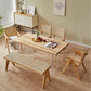 Modern Rectangle Dining Table Wood Table with Acrylic Legs for Kitchen 63"L x 35.4"W x 29.5"H Without Chairs Clearhalo 'Dining Tables & Seating' 'Dining Tables' 'dining_table' 'furn' 'furn_dining_table' 'Furniture' 'Kitchen & Dining Furniture' 6633721