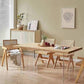 Modern Rectangle Dining Table Wood Table with Acrylic Legs for Kitchen 78.7"L x 35.4"W x 29.5"H Without Chairs Clearhalo 'Dining Tables & Seating' 'Dining Tables' 'dining_table' 'furn' 'furn_dining_table' 'Furniture' 'Kitchen & Dining Furniture' 6633722